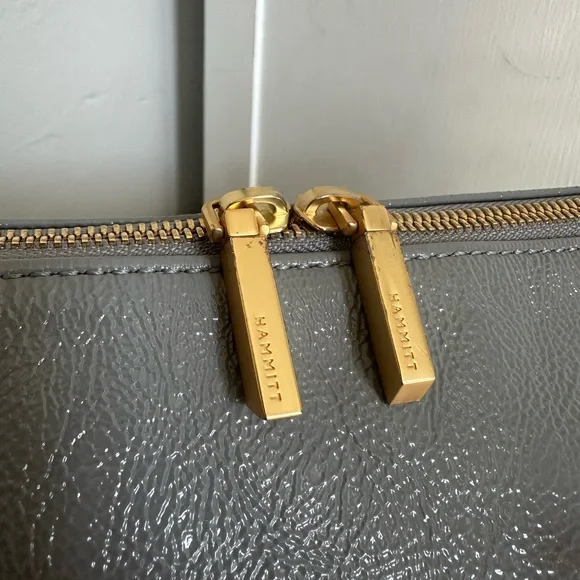RARE Hammitt Daniel Medium Top Handle Bag Marina Glaze and Brushed Gold Hardware - Picture 7 of 9